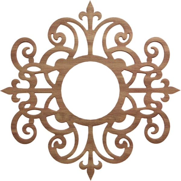 Ekena Millwork Dijon Wood Fretwork Pierced Ceiling Medallion, Walnut, 20"OD x 6 1/2"ID x 1/4"T CMWP20X20X0250DIWA - main
